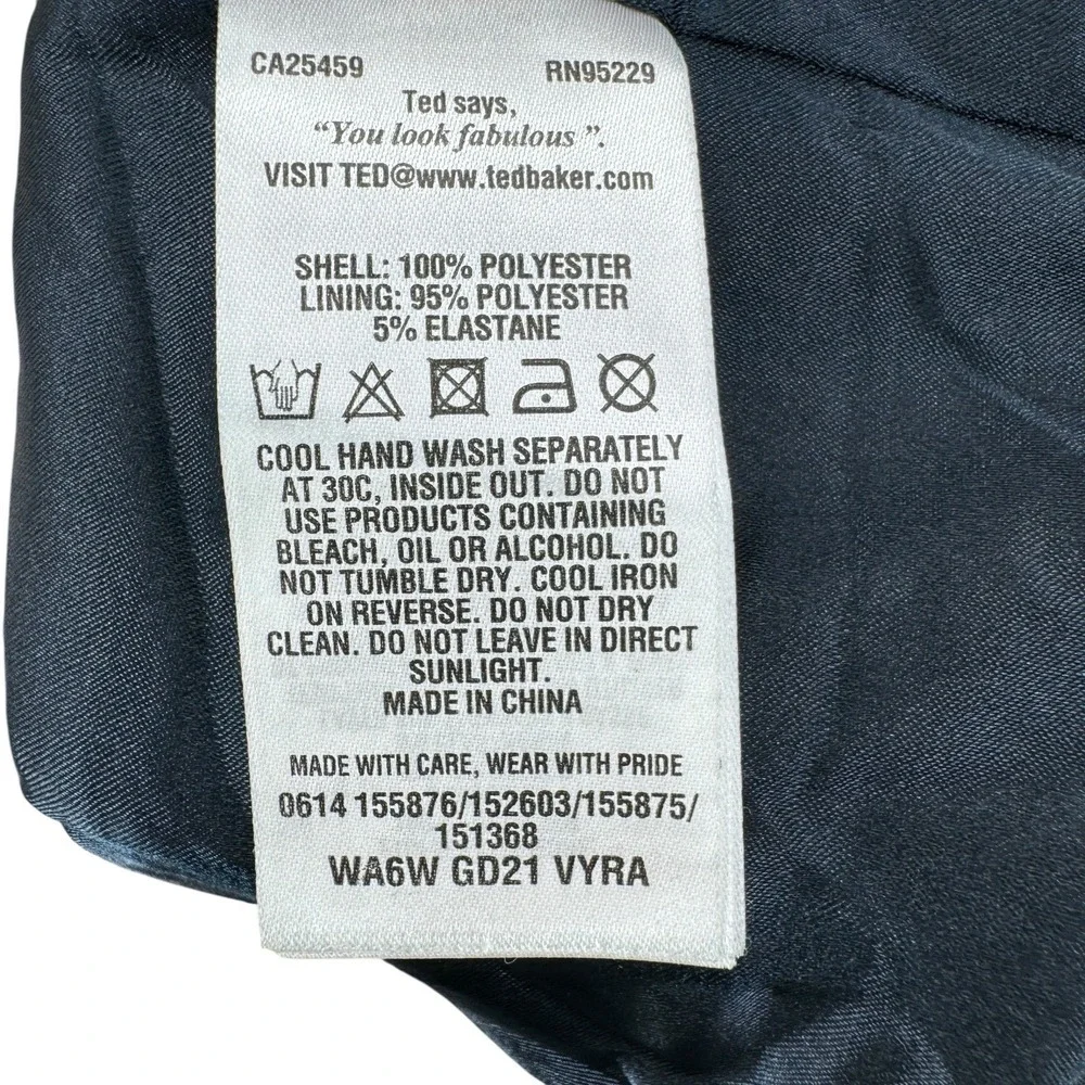 Ted Baker Vyr Dress Focus Bouquet Floral Print Black‎ Mini Tunic Size 2 - Picture 7 of 11